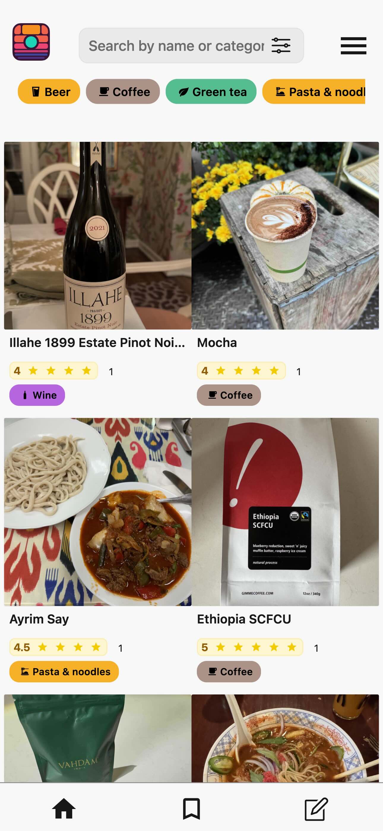 Notes & photos for everything you try